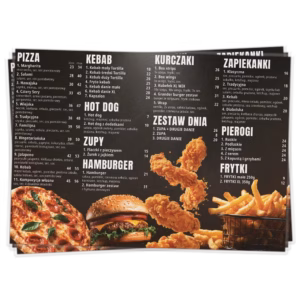 Menu A3 laminowane