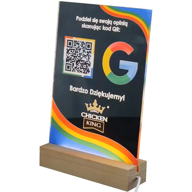 Stand/Stojak do zbierania opinii Google – LED