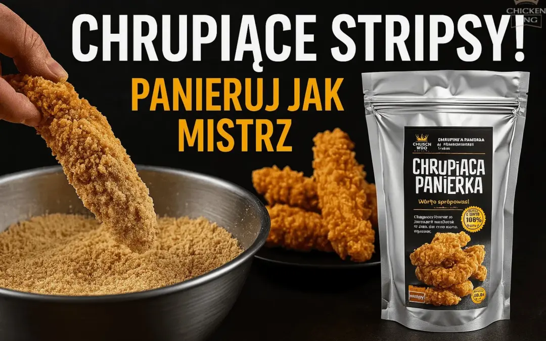 Panierowanie stripsów z kurczaka gotową chrupiącą panierką od Chicken King